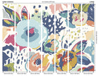 Abstract Floral Navy Blue Mural (Large) by Origin Murals