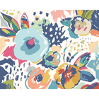 Abstract Floral Navy Blue Mural (Medium) by Origin Murals