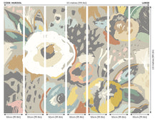 Abstract Floral Warm Grey Mural (Large) by Origin Murals