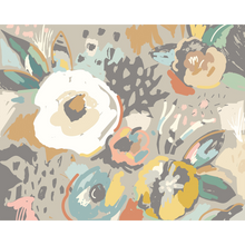 Abstract Floral Warm Grey Mural (Medium) by Origin Murals