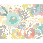 Abstract Floral Pastel Blue Mural (Large) by Origin Murals