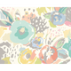Abstract Floral Pastel Blue Mural (Large) by Origin Murals