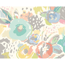Abstract Floral Pastel Blue Mural (Medium) by Origin Murals