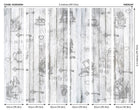 Alice In Wonderland Vintage Wood White Mural (Medium) by Origin Murals