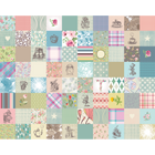 Alice In Wonderland Patchwork Multi Mural (Medium) by Origin Murals