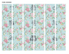 Alice In Wonderland English Rose Print Blue Mural (Medium) by Origin Murals