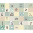 Alice In Wonderland Retro Illustrations Natural Mural (Large) by Origin Murals