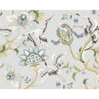 Cranes In Flight Grey Mural (Large) by Origin Murals