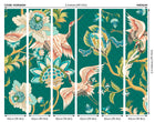 Cranes In Flight Green Mural (Medium) by Origin Murals