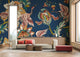 Cranes In Flight Navy Blue Mural (Medium) by Origin Murals