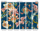 Cranes In Flight Navy Blue Mural (Medium) by Origin Murals