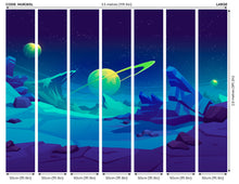 Space Landscape Blue Mural (Large) by Origin Murals