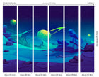 Space Landscape Blue Mural (Medium) by Origin Murals