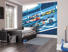 Sports Cars Blue Mural (Large) by Origin Murals