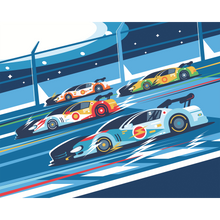 Sports Cars Blue Mural (Medium) by Origin Murals