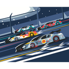 Sports Cars Navy Blue Mural (Large) by Origin Murals