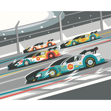 Sports Cars Grey Mural (Large) by Origin Murals