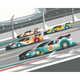 Sports Cars Grey Mural (Large) by Origin Murals