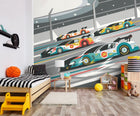 Sports Cars Grey Mural (Medium) by Origin Murals