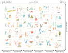 Childrens Alphabet Illustrations Multi Pastel Mural (Medium) by Origin Murals