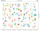 Childrens Alphabet Illustrations Multi Bright Mural (Large) by Origin Murals