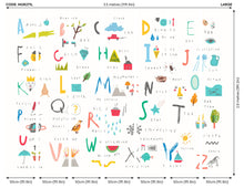 Childrens Alphabet Illustrations Multi Bright Mural (Large) by Origin Murals