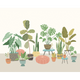 Houseplant Pots Grey Mural (Large) by Origin Murals