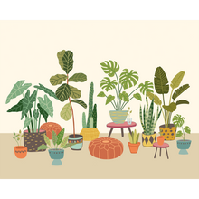 Houseplant Pots Natural Mural (Large) by Origin Murals