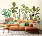 Houseplant Pots Natural Mural (Large) by Origin Murals