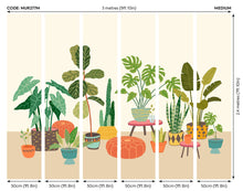 Houseplant Pots Natural Mural (Medium) by Origin Murals