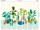 Houseplant Pots Blue Mural (Large) by Origin Murals