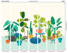 Houseplant Pots Blue Mural (Large) by Origin Murals
