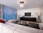 Grunge Distressed Effect Blue Mural (Large) by Origin Murals