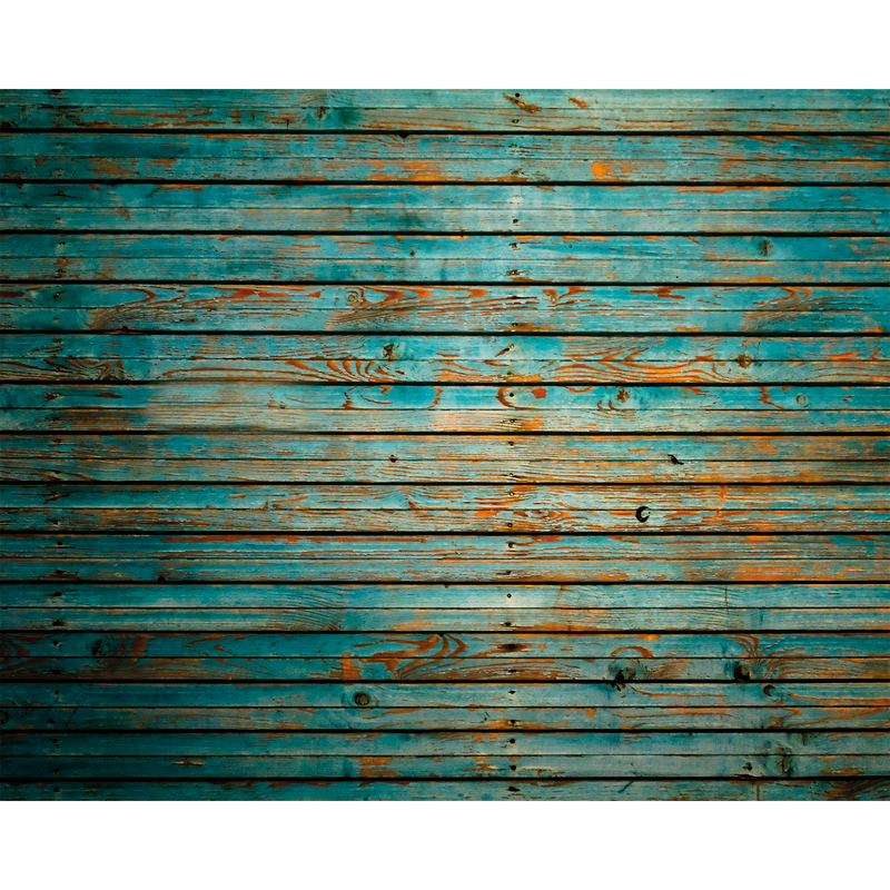 Rustic Wood Effect Blue Mural (Medium) by Origin Murals
