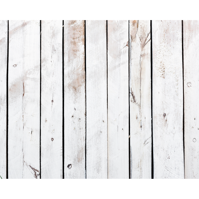 Vintage Wood Effect White Mural (Medium) by Origin Murals