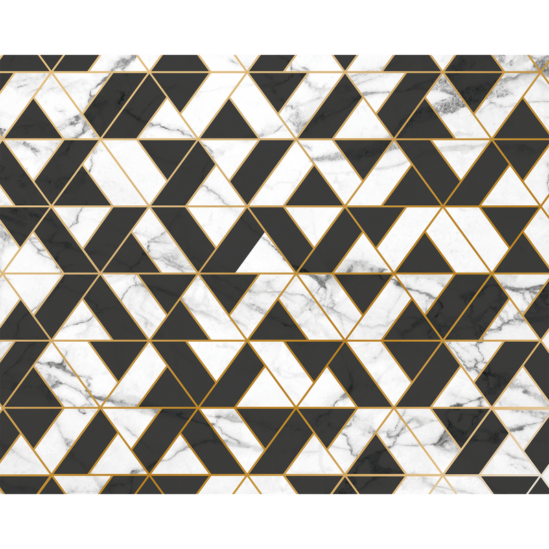 Marbled Textured Geometric White Mural (Large) by Origin Murals
