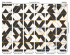 Marbled Textured Geometric White Mural (Medium) by Origin Murals
