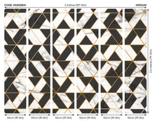 Marbled Textured Geometric White Mural (Medium) by Origin Murals