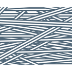 Striped Criss Cross Pattern Blue Mural (Large) by Origin Murals