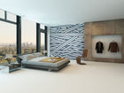 Striped Criss Cross Pattern Blue Mural (Large) by Origin Murals