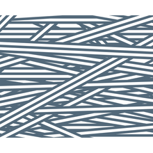 Striped Criss Cross Pattern Blue Mural (Medium) by Origin Murals