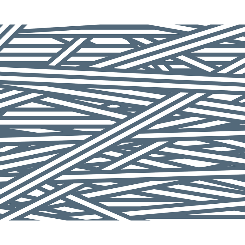 Striped Criss Cross Pattern Blue Mural (Medium) by Origin Murals