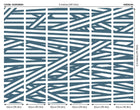 Striped Criss Cross Pattern Blue Mural (Medium) by Origin Murals