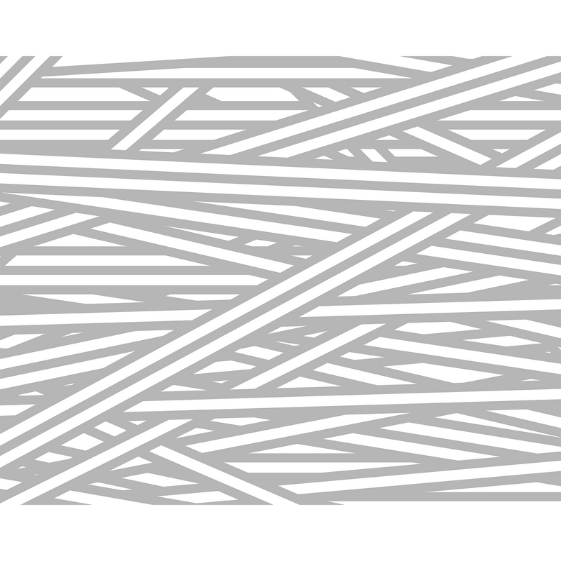 Striped Criss Cross Pattern Grey Mural (Medium) by Origin Murals