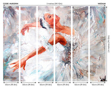 Ballerina Grey Mural (Medium) by Origin Murals