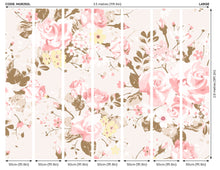 Vintage Rose Pattern Pink Mural (Large) by Origin Murals