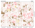 Vintage Rose Pattern Pink Mural (Medium) by Origin Murals