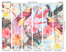 Birds And Flowers Multi Mural (Medium) by Origin Murals