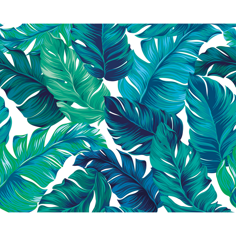 Bold Tropical Leaves Green Mural (Medium) by Origin Murals