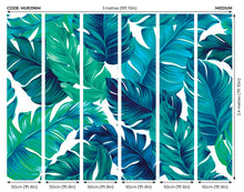 Bold Tropical Leaves Green Mural (Medium) by Origin Murals